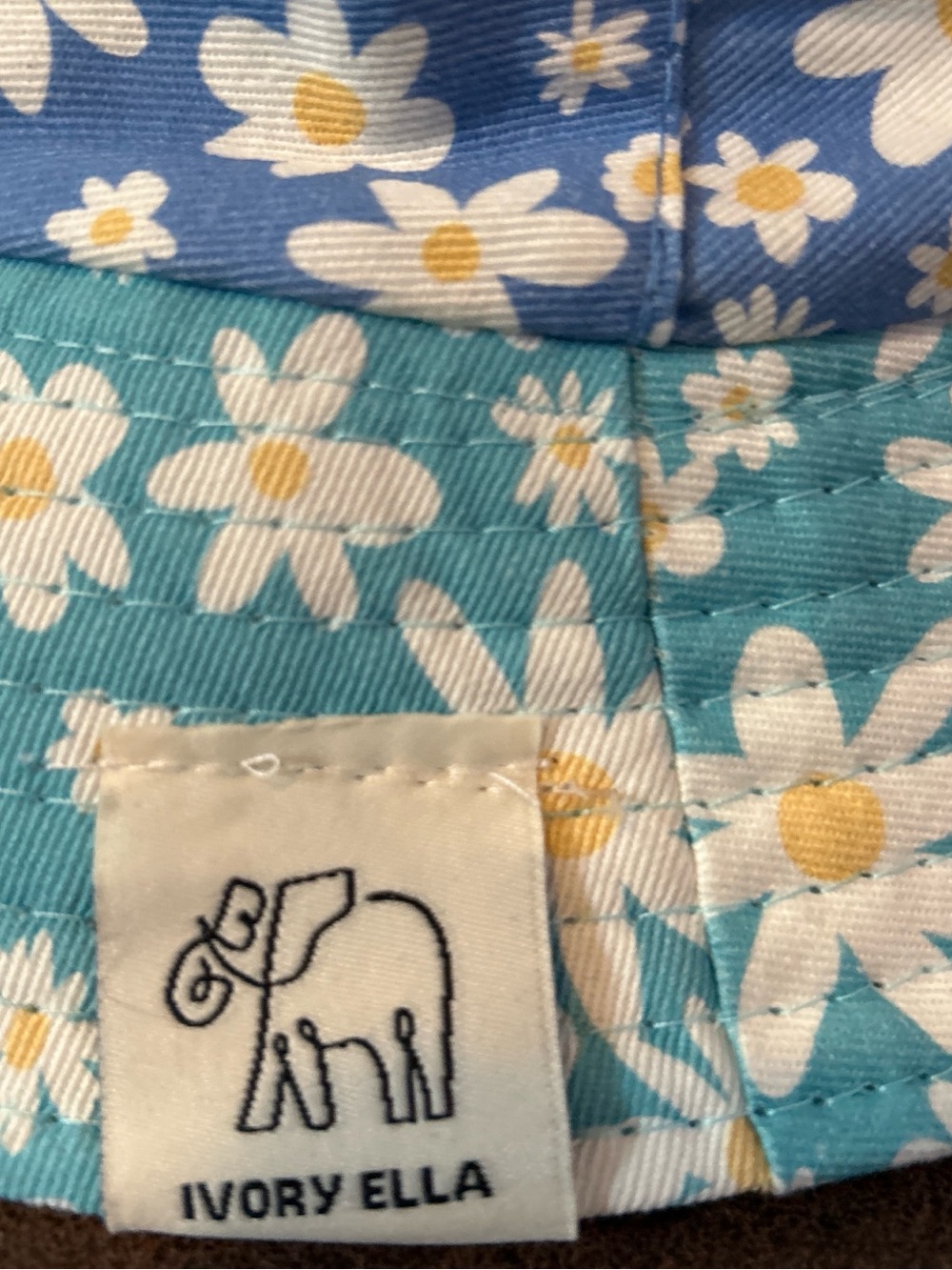 ivory ella Blue & Aqua Daisy Bucket Hat